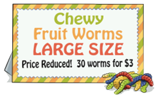 Chewy Fruit Worms